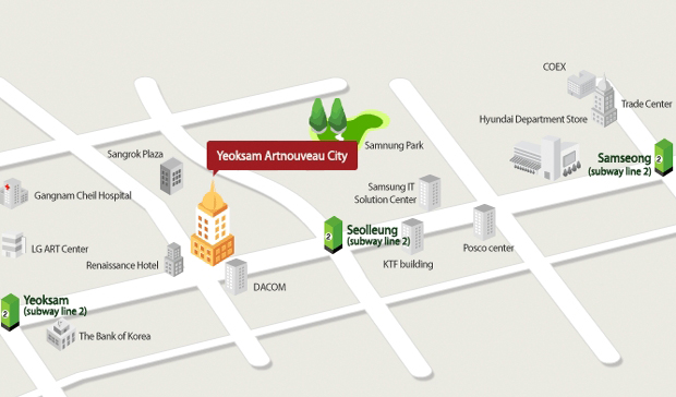 Yeoksam Artnouveau City Map