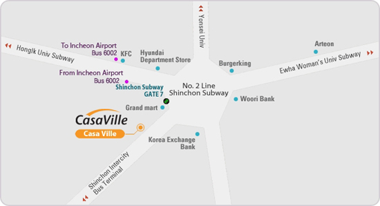 CasaVille Shinchon Map