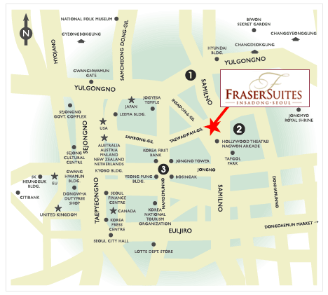 Fraser Suites Seoul Map